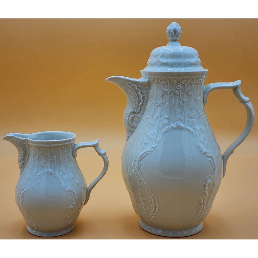 Set (2) Vintage Rosenthal Sanssouci Pitcher  (w/Lid) & Creamer